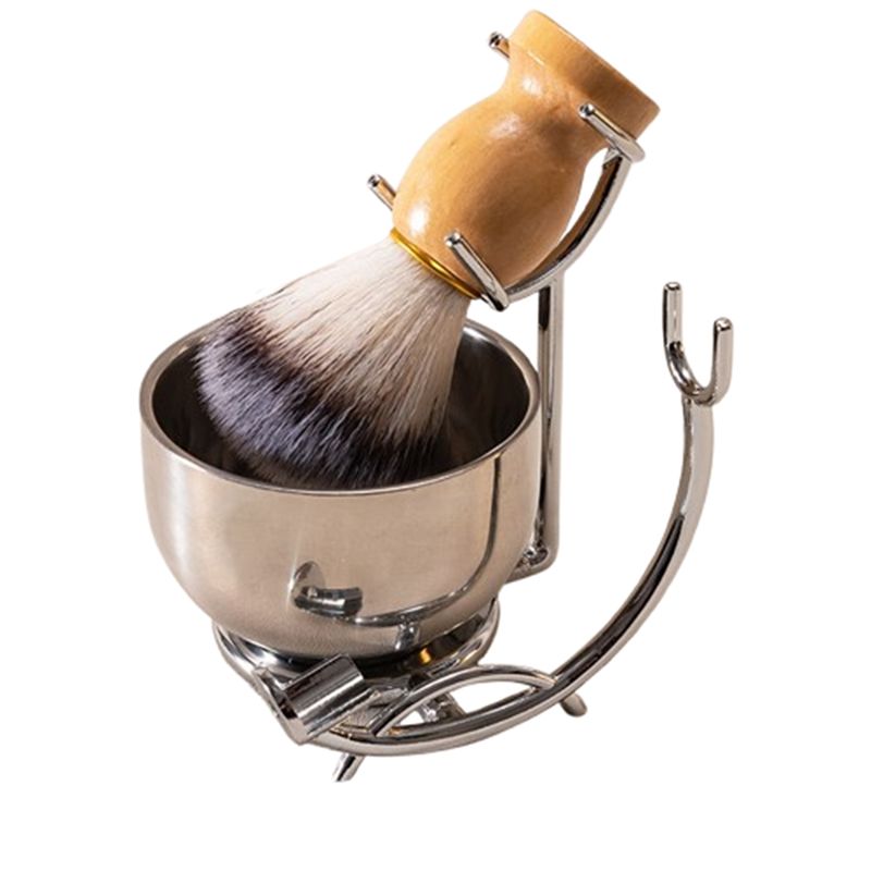 Shaving Bowl Soap - ABKS-Stainless Steel Shave Brush Holder Perfect