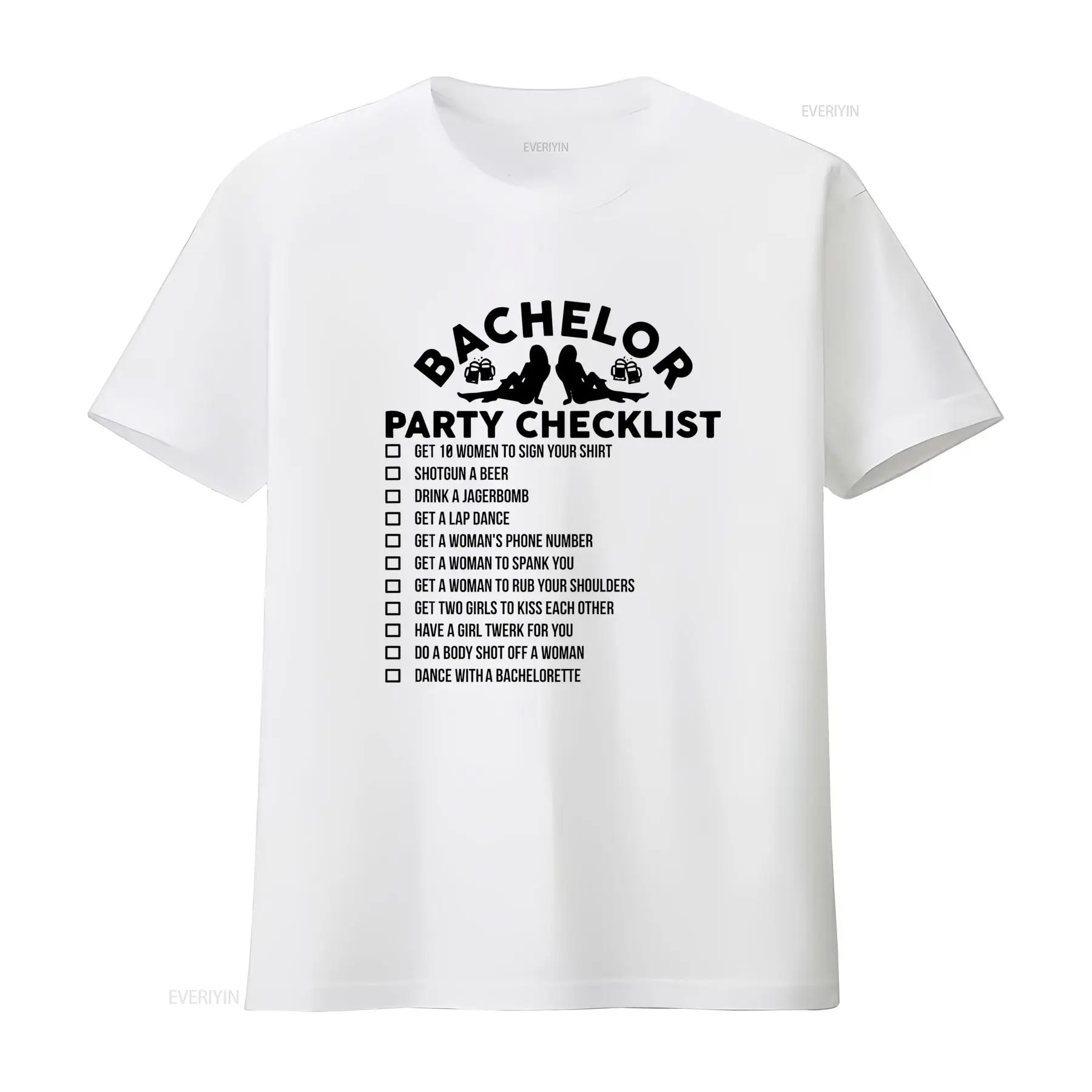 Men'S Grooming Checklist - Funny Bachelor Party Checklist T Shirt