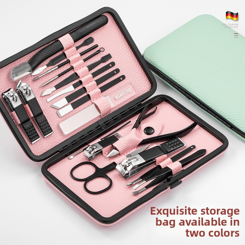 18pcs Manicure Pedicure Set, P - Nail Care Kit Mens recension och pris