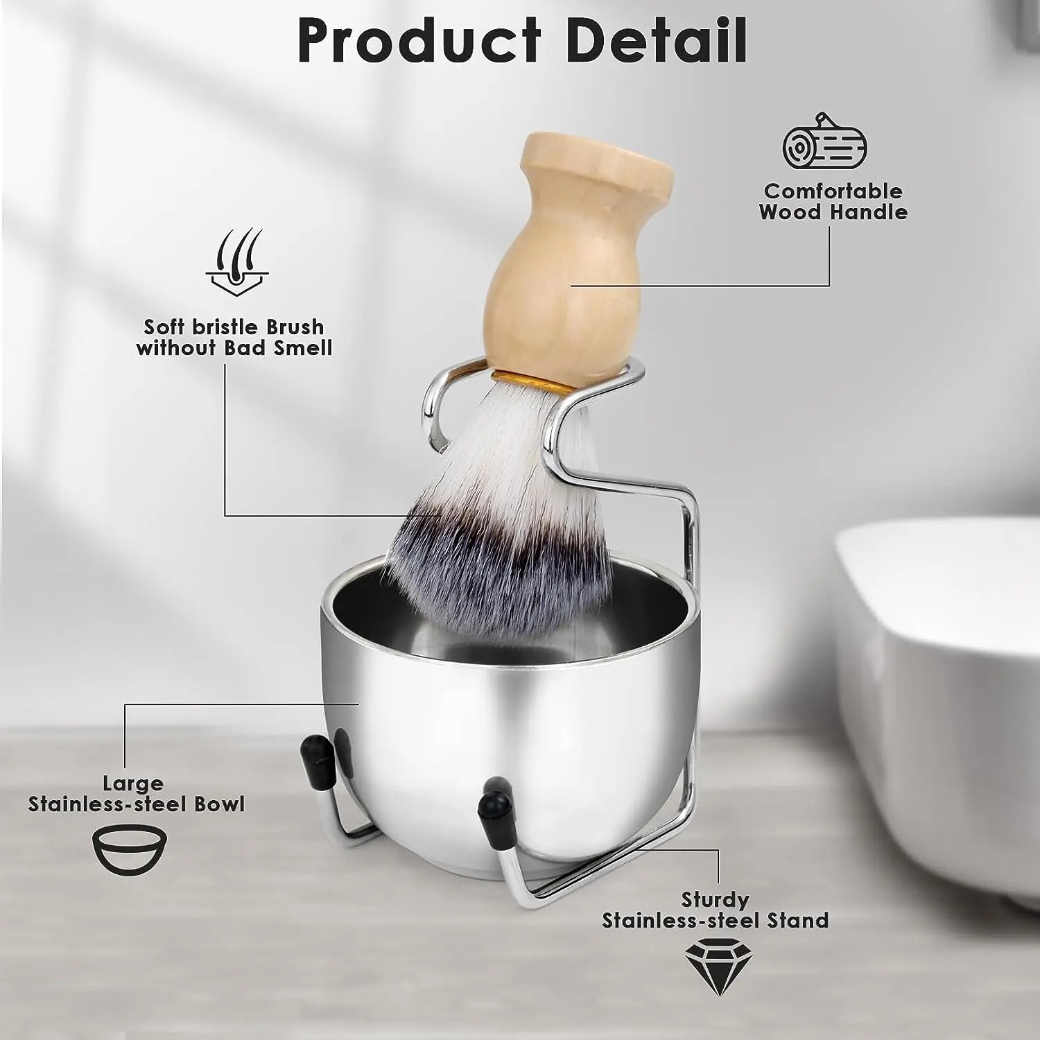 Stainless Steel Men‘s Shaving  - Shaving Bowl Soap recension och pris