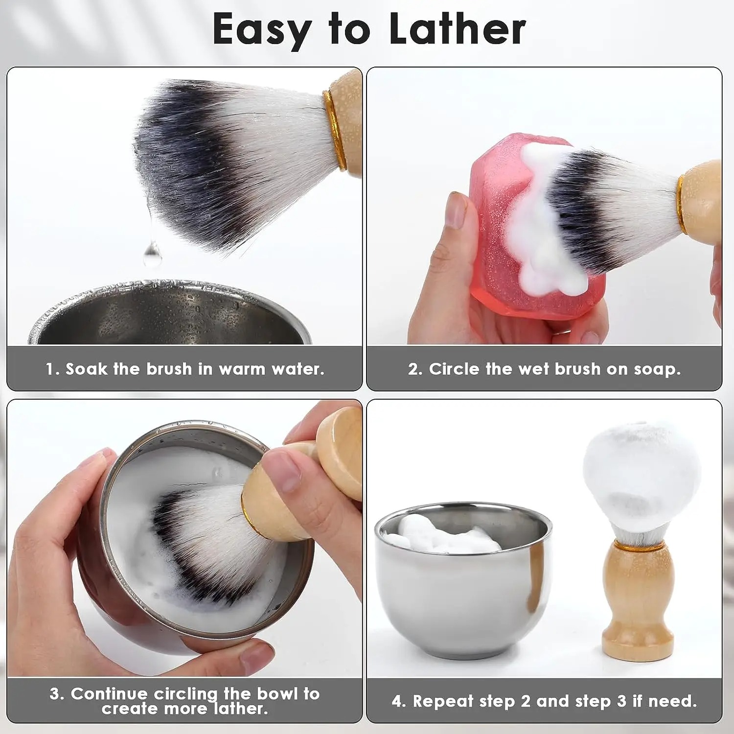 Stainless Steel Men‘s Shaving  - Shaving Bowl Soap recension och pris