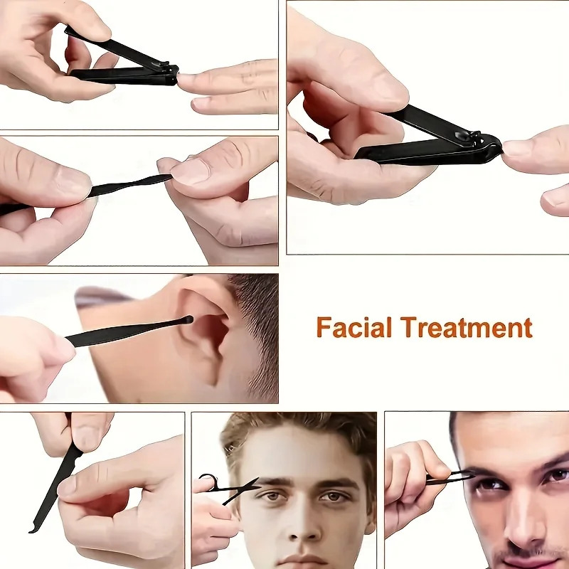 7-24pcs Professional  Nail Cli - Nail Care Kit Mens recension och pris