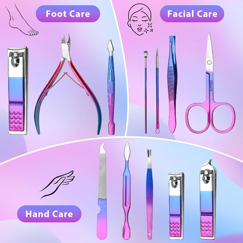 Manicure Set Nail Clippers Ped - Nail Care Kit Mens recension och pris