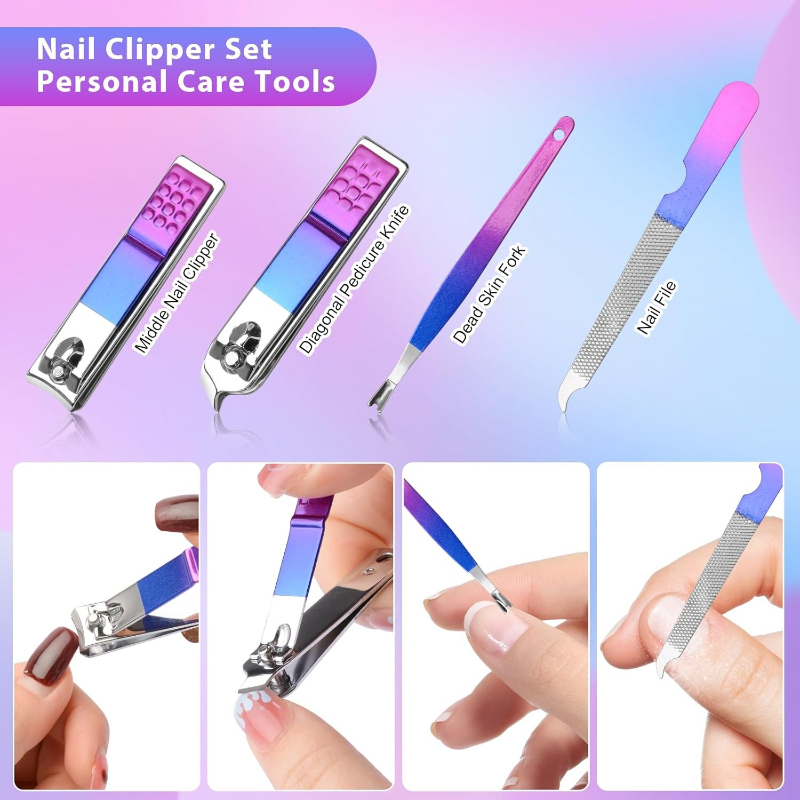 Manicure Set Nail Clippers Ped - Nail Care Kit Mens recension och pris