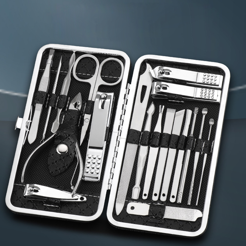 19Pcs Fingernail and Toenail C - Nail Care Kit Mens recension och pris