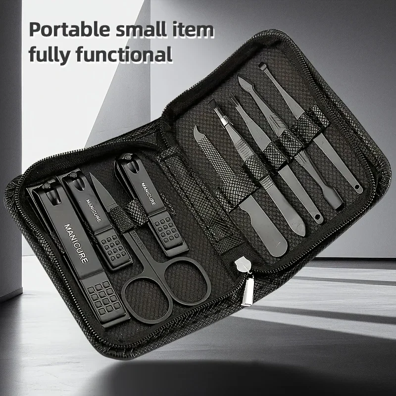 9 Piece in 1 Manicure Set Pedi - Nail Care Kit Mens recension och pris