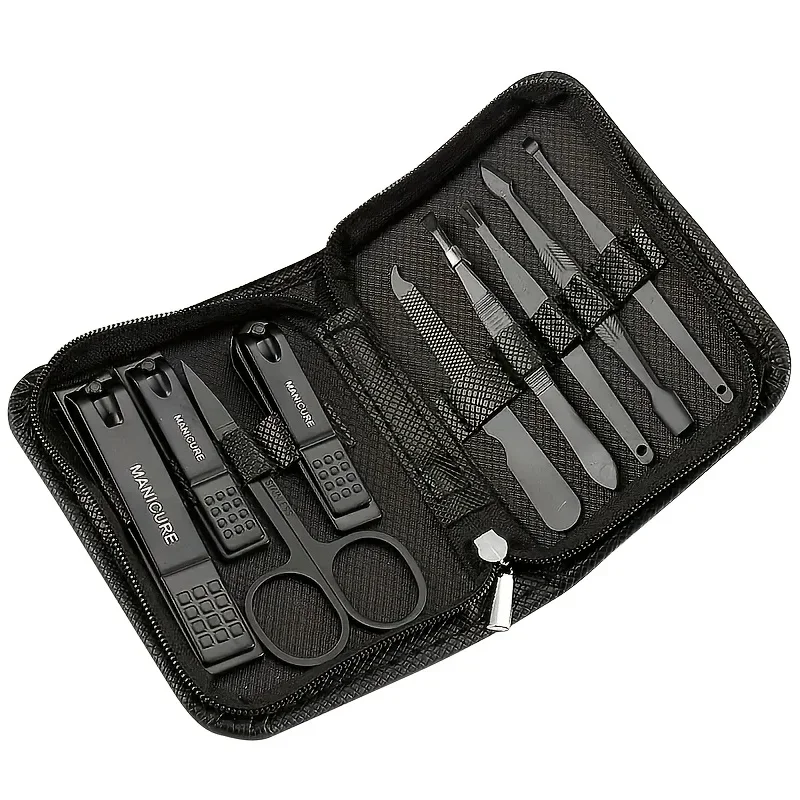 9 Piece in 1 Manicure Set Pedi - Nail Care Kit Mens recension och pris