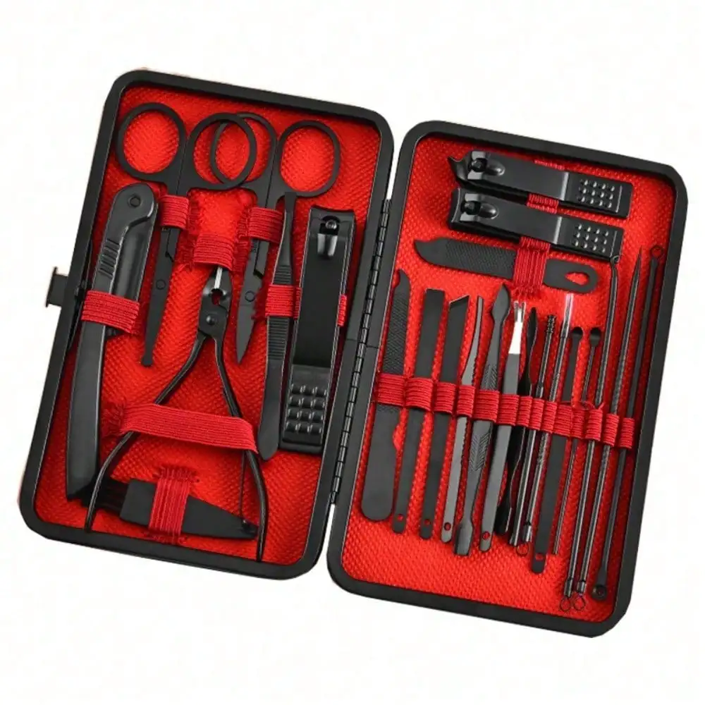 8/24pcs Professional Manicure  - Nail Care Kit Mens recension och pris