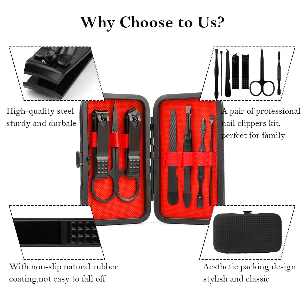 8-in-1 Manicure Kit for Men: S - Nail Care Kit Mens recension och pris