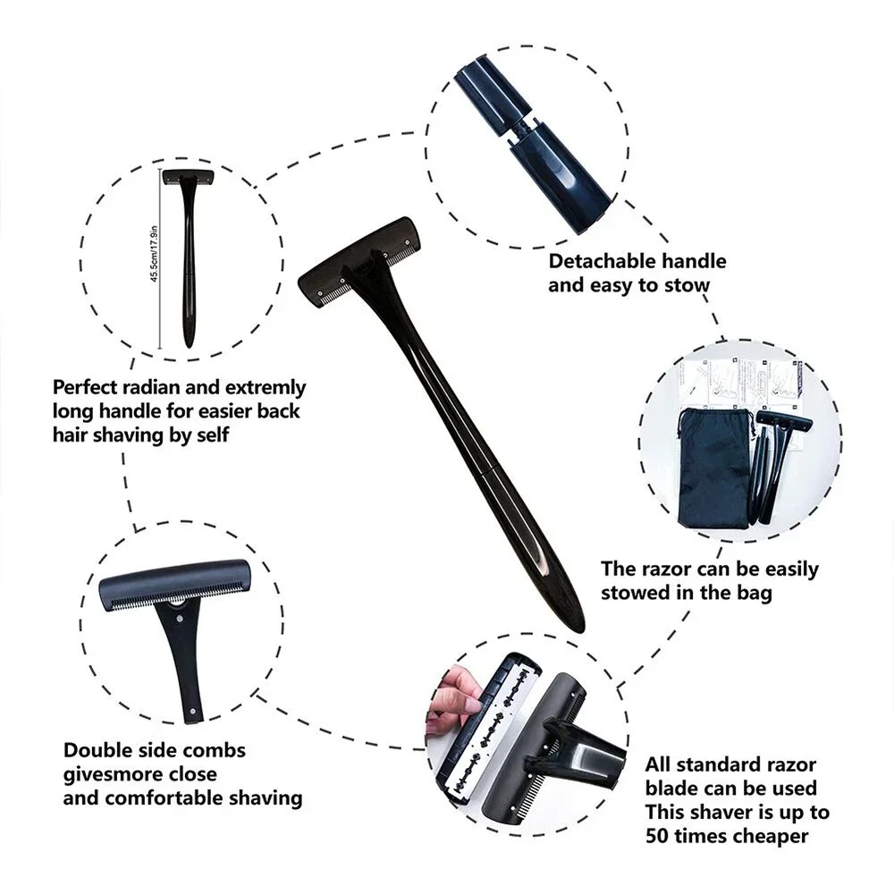Long Handle Back Shaver for Me - Men'S Grooming Hair Removal recension och pris
